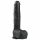 Easytoys - Großer Dildo mit Saugnapf und Hoden (29,5 cm) - Schwarz