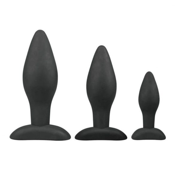 Easytoys Rocket - Anal Dildo Set - Schwarz (3-teilig) 