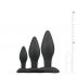 Easytoys Rocket - Anal Dildo Set - Schwarz (3-teilig) 