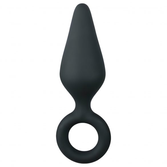 Easytoys Pointy Plug - Anal-Dildo mit Haltering - Medium (Schwarz)