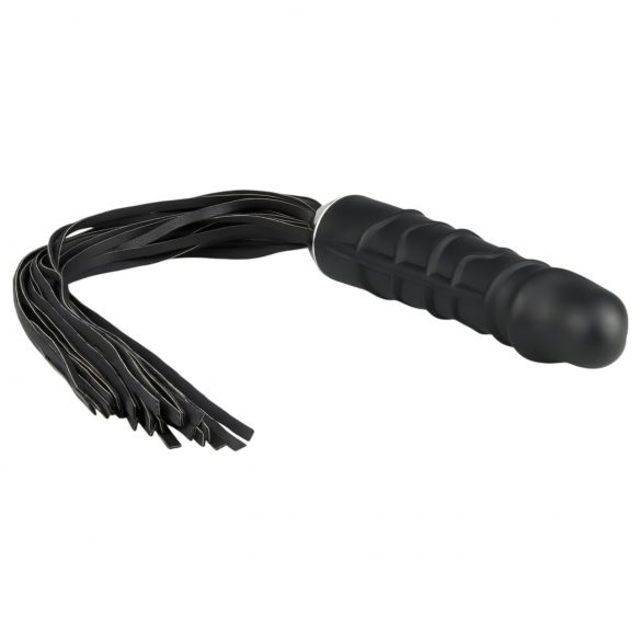 Easytoys Peitsche - Peitsche und Silikon-Dildo in einem (schwarz) 