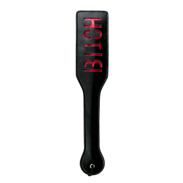 Easytoys Bitch - Kunstleder Paddle (schwarz-rot) 