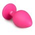 Easytoys Diamond - Mittlerer Analplug mit weißem Stein - Pink