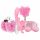 Loveboxxx Ich liebe Rosa - Vibrator Fessel-Set (6-teilig) - rosa 