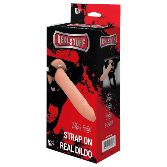 RealStuff Strap-On - schmaler, anlegbarer Dildo (natur)