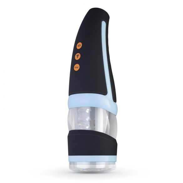 CRUIZR CP02 - akkubetriebener, rotierender Vibrator-Masturbator (schwarz-blau) 