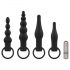 Easytoys - Wiederaufladbares Analdildo-Set - 4-teilig (schwarz) 