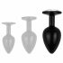 Easytoys Anal Collection - Anal-Dildo mit Stein - L (schwarz)