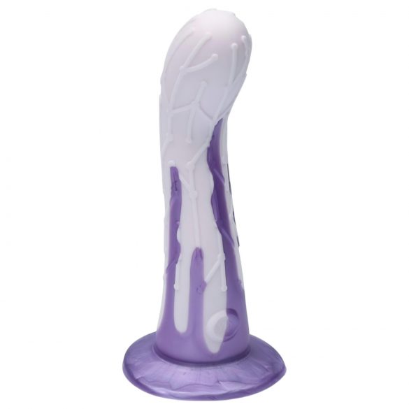 Ylva & Dite Cryptodite - Saugnapf-Dildo mit Muster (Pink-Lila)