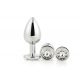 Gleaming Love - Analplug-Dildo-Set - Silber (3-teiliges Set) 