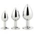 Gleaming Love - Analplug-Dildo-Set - Silber (3-teiliges Set) 