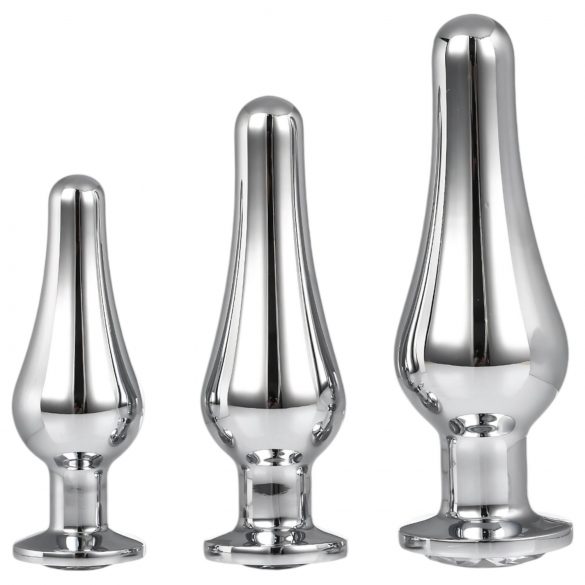 Gleaming Love - Silbern Analplug-Set (3-teilig)