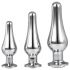 Gleaming Love - Anal Spitze Dildo Set - Silber (3-teilig) 