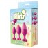 Flirts Anfängerset für Analtraining - 3er Plug-Set - Rosa