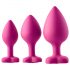 Flirts Anales Trainings-Set - Analplug-Set (3 Stk.) - Pink