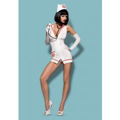   Obsessive Emergency - Krankenschwester Kostüm Set - Weiß (S/M)