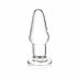 GLAS - klassischer Glas-Analdildo (transparent) 