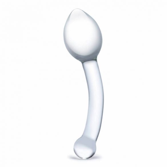 GLAS - Doppeldildo aus Glas für Analgebrauch (transparent) 