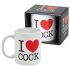 I Love Cock - Becher (schwarz) 