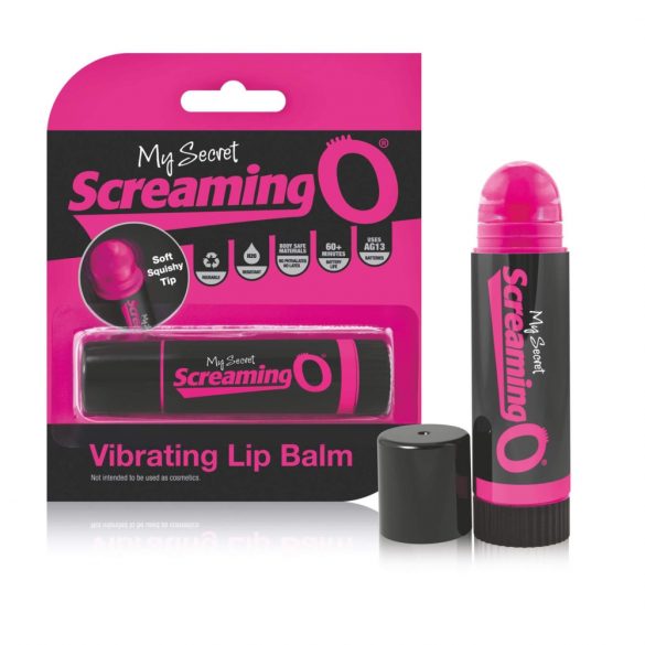 Schreiender Lippenbalsam - Lippenstift Vibrator (Schwarz-Pink) 