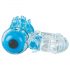 Screaming Color Pop - vibrierender Penisring (transparent-blau)