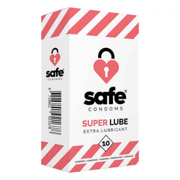 SAFE Super Lube - Extra Gleitmittel Kondome (10 Stück) 