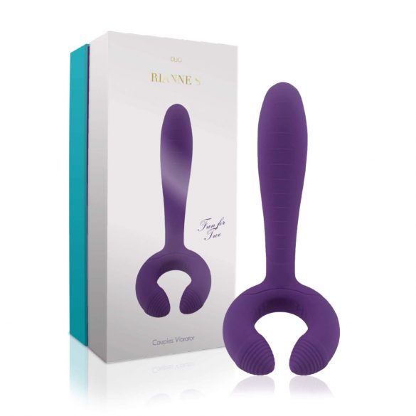 Rianne Duo - wasserdichter, akkubetriebener Partner-Vibrator (lila) 