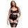 BACI Plus Size - Spitzen-Dessous-Trio - Schwarz (XL-XXL) 