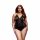 BACI Plus Size - Transparenter Body mit Nackenband - Schwarz (XL-XXL) 