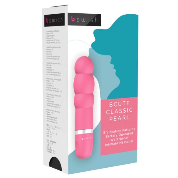 B SWISH Bcute Pearl - wasserdichter perliger Vibrator (Pink) 