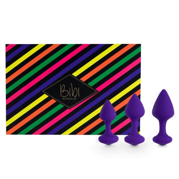 FEELZTOYS Bibi - Analdildo Set - Lila (3-teilig) 