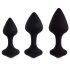 FEELZTOYS Bibi - Anal Dildo Set - Schwarz (3-teilig) 