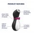 Satisfyer Penguin - wiederaufladbarer, wasserfester Klitorisstimulator (schwarz-weiß)