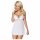 Obsessive 810-BAB-2 - Spitzen-Babydoll mit Tanga (Weiß)  - L/XL