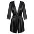 Obsessive Satinia Robe - Satin-Set (schwarz) - L/XL