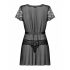 Obsessive Alluria - Spitze Robe mit Tanga (schwarz) 