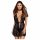 Obsessive Alluria - Spitze Robe mit Tanga (schwarz)  - L/XL