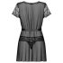 Obsessive Alluria - Spitze Robe mit Tanga (schwarz)  - L/XL