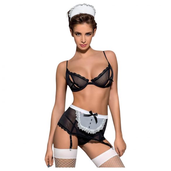 Obsessive Maidme - Zimmermädchen Kostüm Set (6-teilig)  - L/XL