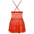 Obsessive 838-BAB-3 - Verführerisches Spitzen-Babydoll mit String (Rot)