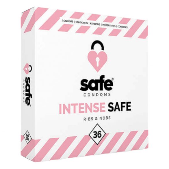 SAFE Intense Safe - Gerippt und gepunktet Kondom (36 Stück) 