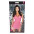 Lapdance Spitze - Nackenband Netz Minikleid (rosa) 