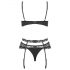 Obsessive Heartina - Set aus schwarzer Dessous - L/XL