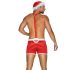 Obsessive Mr Claus - Weihnachtsmann Kostüm Set (2-teilig) - rot  - L/XL