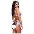 Baci - Blumiger, spitzenbesetzter BH-Set mit hoher Taille  - M/L